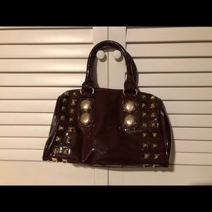 Aldo burgundy bag with gold studs